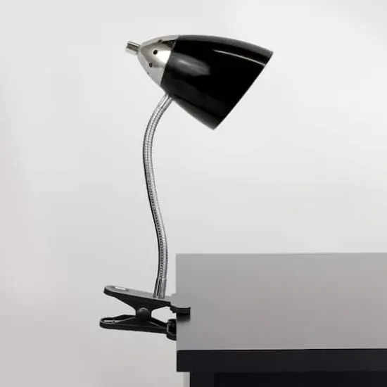LimeLights 17.5" Flossy Flexible Gooseneck Clip Light Desk Lamp Black {4}