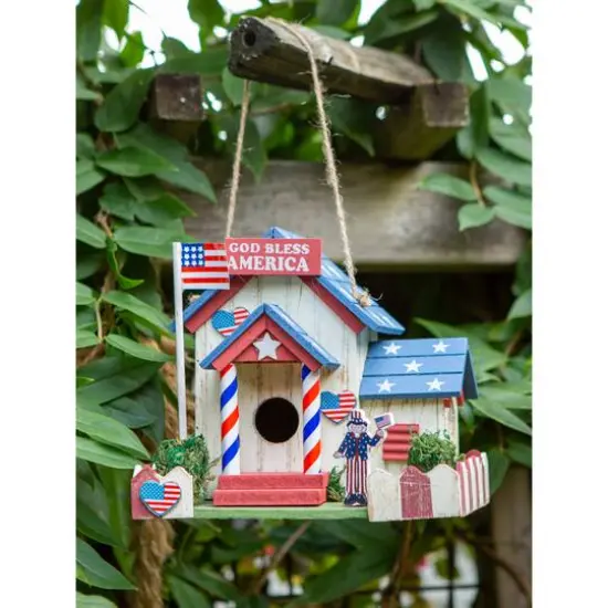 8.5" U.S.A. Patriotic Birdhouse {4}