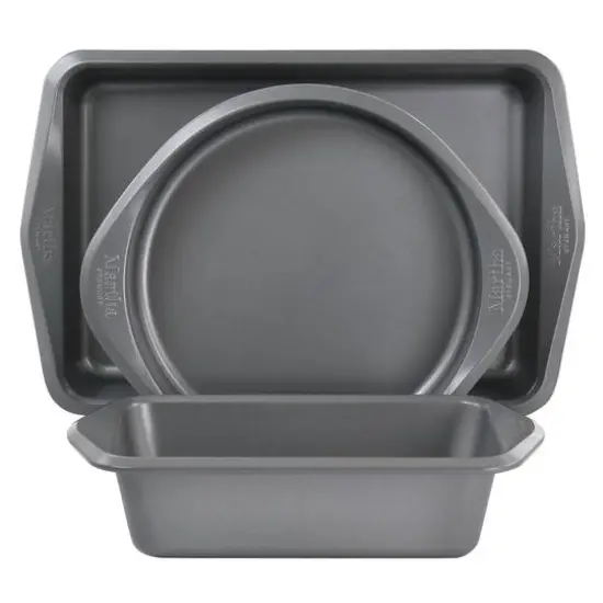 Martha Stewart 3 Piece Assorted Nonstick Steel Bakeware Set {1}