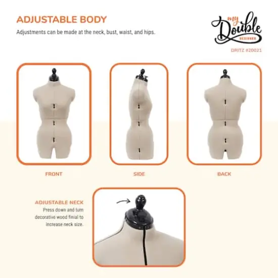 Dritz® My Double Designer Small Dress Form with Adjustable Tri-Pod Stand {6}
