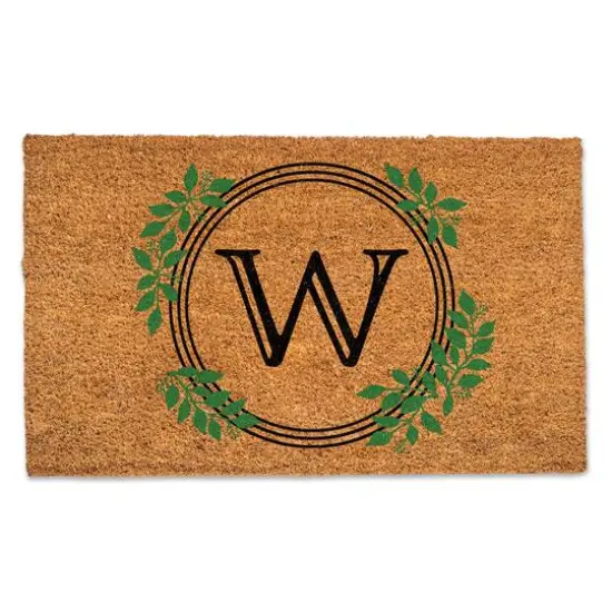Laurel Circle Monogram Door Mat W {1}