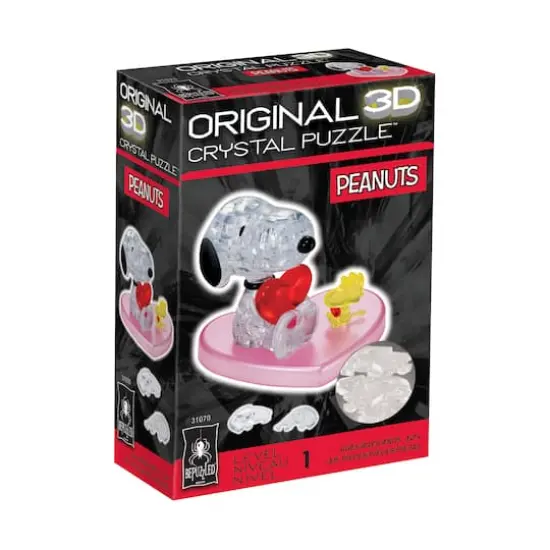 Original 3D Crystal Puzzle&trade; Peanuts&trade; Snoopy Heart 35 Piece Puzzle {3}