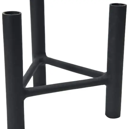 8'' Textured Metal3 Taper Candle Holder {3}