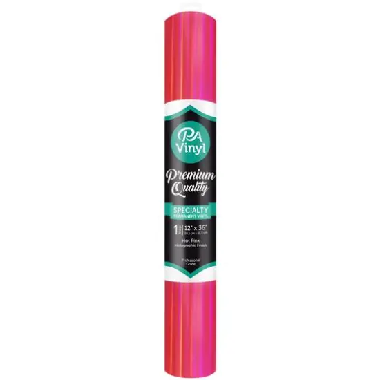 PA Vinyl Holographic Permanent Adhesive Vinyl Hot Pink {1}