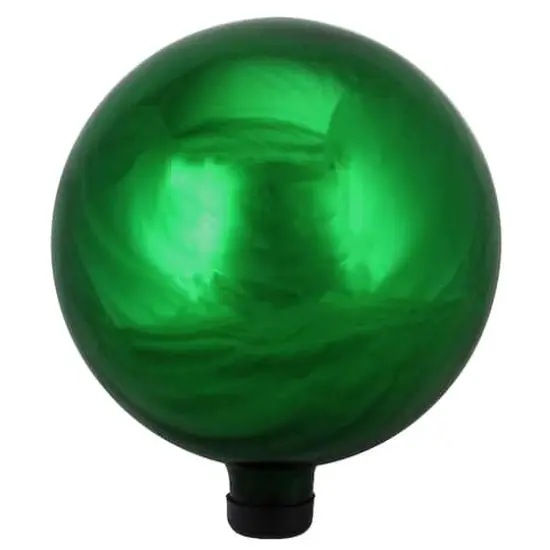 10" Shiny Garden Gazing Ball Emerald Green {1}