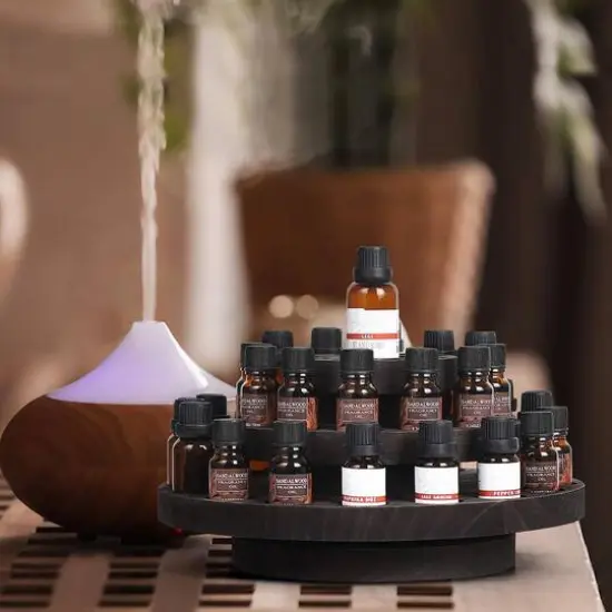 Rotating Essential Oils Storage Rack Dark Brown {8}