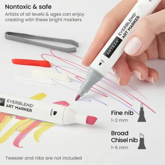 Arteza&reg; EverBlend&reg; Ultra Classic Tones Dual Tip Alcohol Marker Set {5}