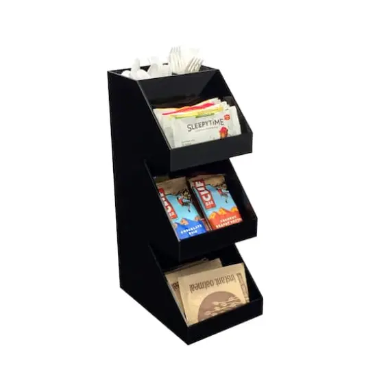 Mind Reader Black Acrylic 3-Tier High Quality Coffee and Tea Condiment Organizer {7}
