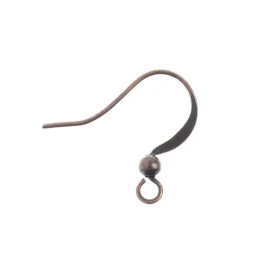 John Bead Must Have Findings 18mm Earwire with Bead, 60ct. Antique Copper {4}
