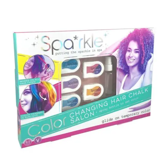 Bright Stripes Spa*rkle Color Changing Hair Chalk Set {6}
