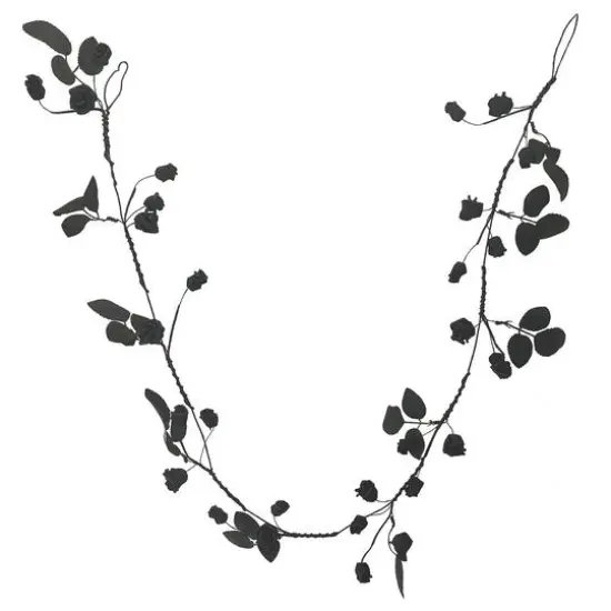 5ft. Black & White Rose Coiled Garland by Ashland&reg; {3}