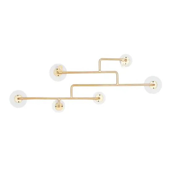 Gold Wood Glam Wall Hook, 7" x 24" x 2" {6}