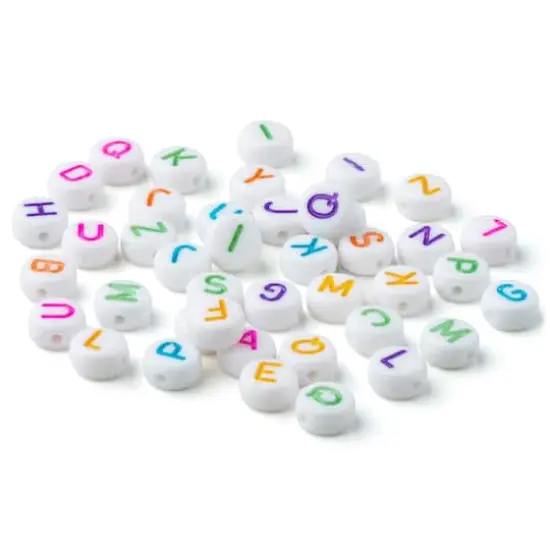 7mm Colorful Alphabet Round Beads by Creatology&trade; {1}