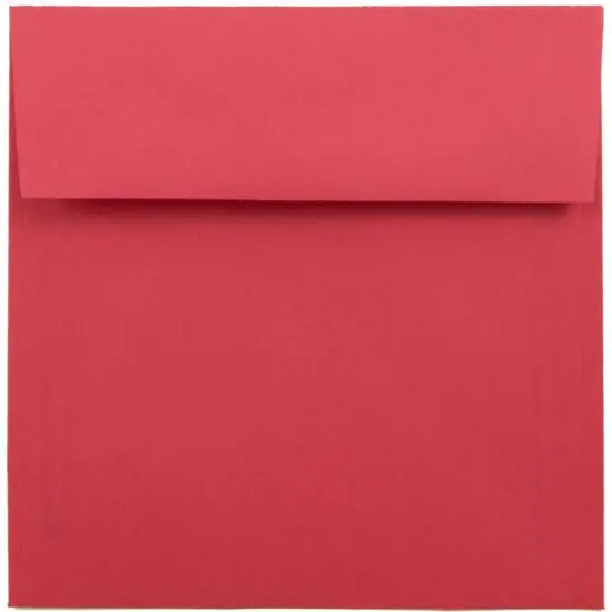 JAM Paper 6" Square Colored Invitation Envelopes, 25ct. Red Recycled {1}