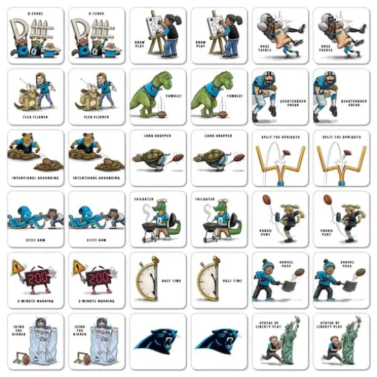NFL Memory Match Game Carolina Panthers {4}