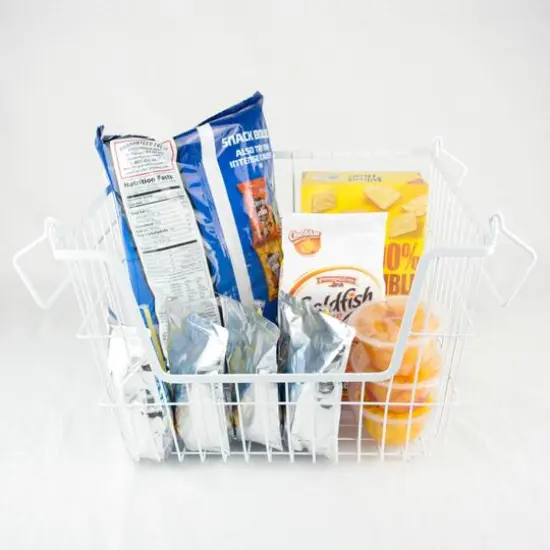 DII&reg; Medium Rectangle Metal Basket White {4}