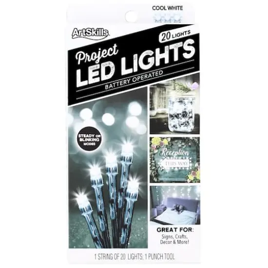 ArtSkills&reg; 20ct. Cool White LED String Lights {1}