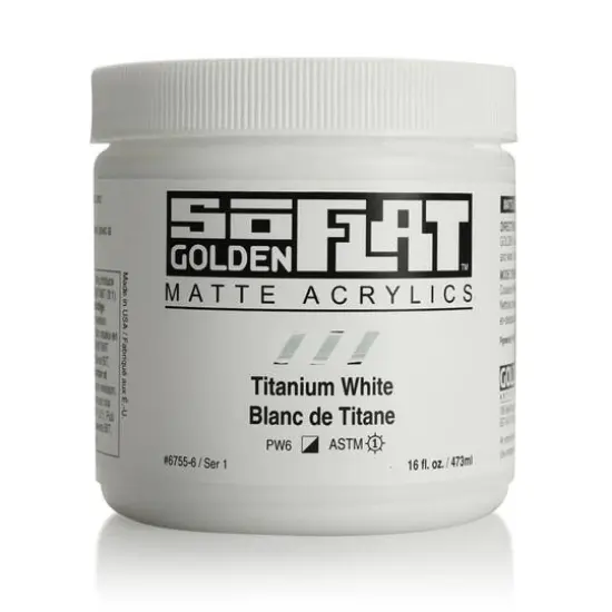 Golden&reg; SoFlat Matte Acrylic Paint, 16oz. Titanium White {1}