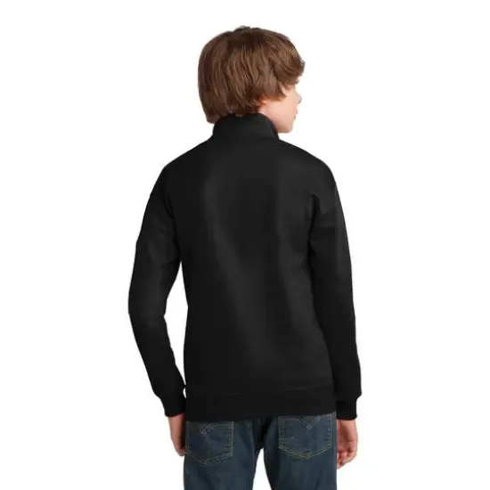 JERZEES® NuBlend® 1/4 Zip Cadet Collar Youth Sweatshirt Black {6}