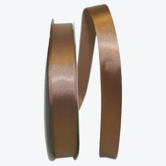 JAM Paper 7/8" x 100yd. Satin Single Face Ribbon Brown {1}