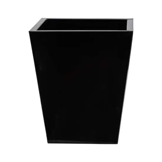 15" Black Classic Square Metal Planter {1}