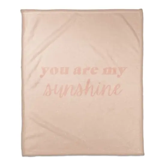 50" x 60" You Are My Sunshine Coral Fleece Blanket {1}