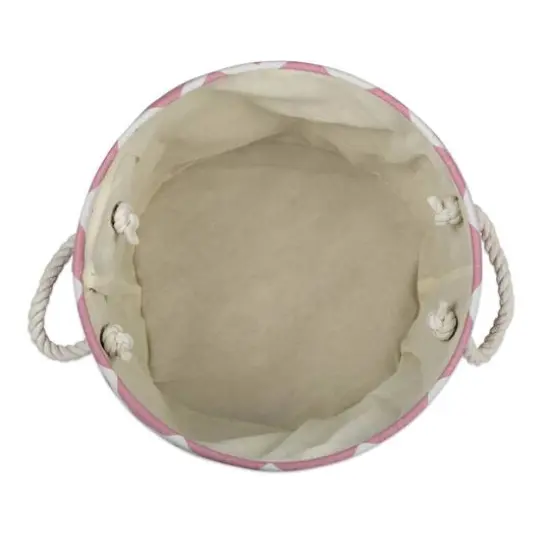 DII&reg; Medium Round Chevron Polyester Bin Rose {6}