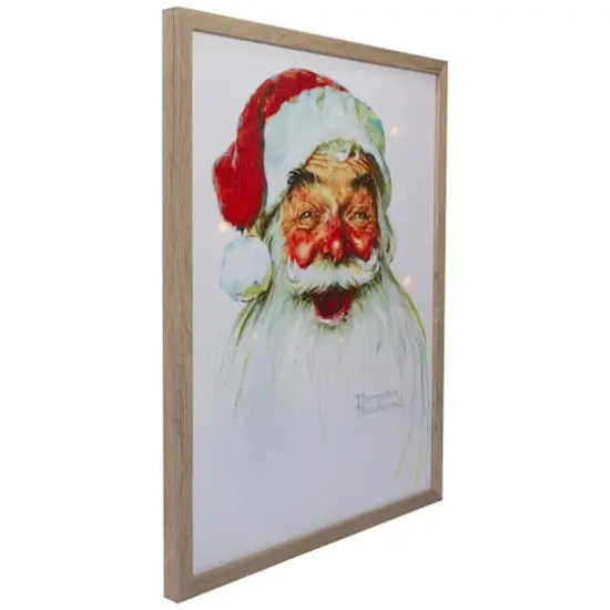 19" LED Lighted Norman Rockwell 'Santa Claus' Christmas Wall Art {5}