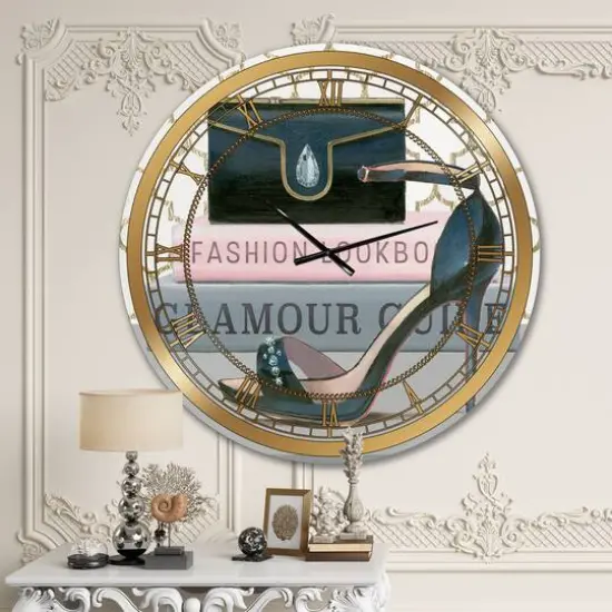 Designart 'Glam Fashion High Heels Vi Glam Wall Clock {3}