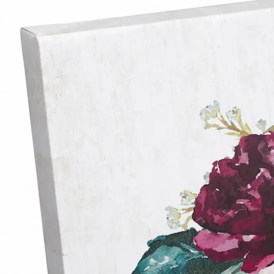 Jewel Toned Florals Canvas Wall Art {4}