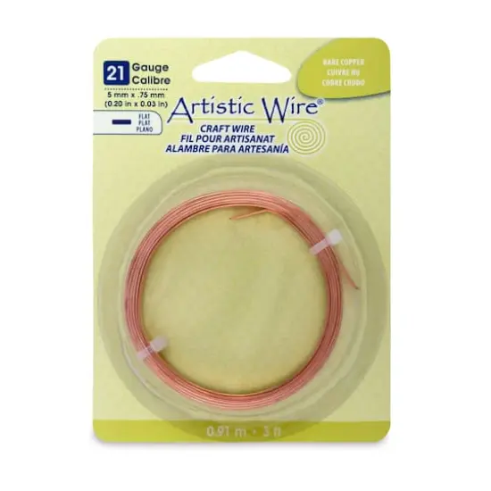 Artistic Wire&reg; 21 Gauge Flat Craft Wire Bare Copper {1}