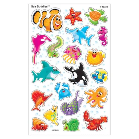 Trend Enterprises&reg; Sea Buddies&trade; superShapes Large Stickers, 6 Packs of 160ct. {3}