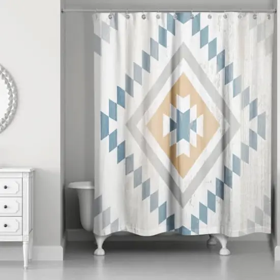Southwest Diamond Pattern 71" x 74" Shower Curtain {3}