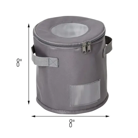 Honey Can Do Gray 8" Round Dinnerware Storage Box {12}