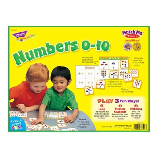 Trend Enterprises&reg; Numbers 0-10 Match Me Games {4}