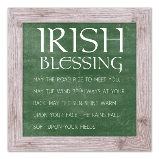 Irish Blessing Framed Print White {1}