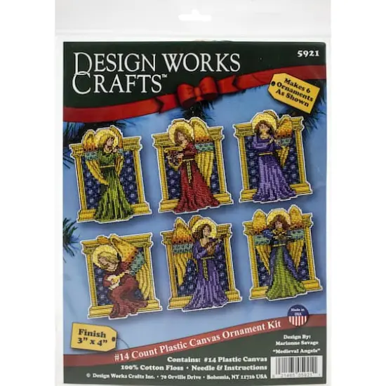 Design Works&trade; Medieval Angels Plastic Canvas Ornament Kit {1}