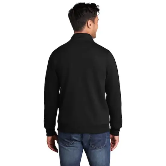 Port & Company® Core Fleece Cadet Full-Zip Adult Unisex Sweatshirt Jet Black {6}
