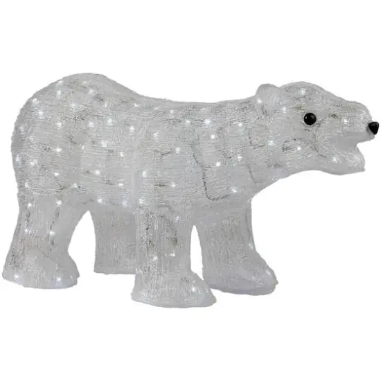28" Lighted Commercial Grade Acrylic Polar Bear Christmas Display Decoration {8}