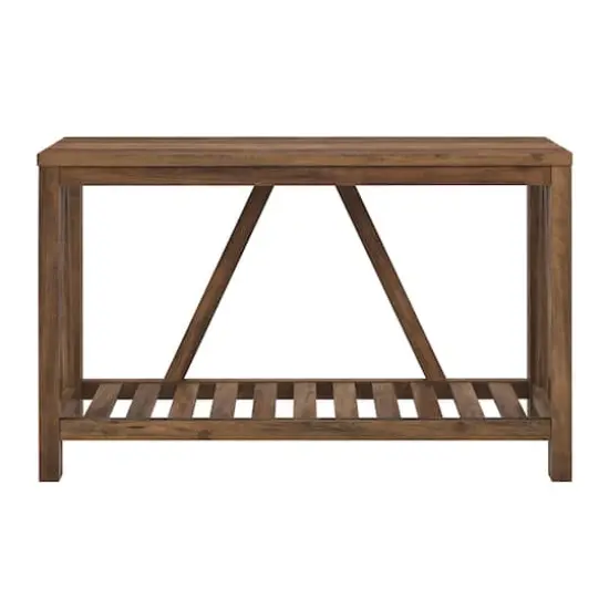 Walker Edison Reclaimed Barnwood Rustic A-Frame Entry Table {5}
