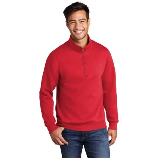 Port & Company&reg; Core Fleece 1/4 Zip Pullover Sweatshirt Red {4}