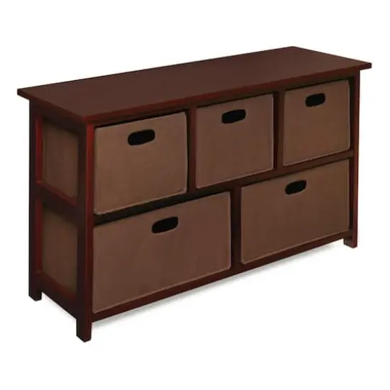 Badger Basket Cherry Five Fabric Basket Storage Unit {1}