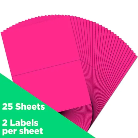 JAM Paper Shipping Labels, 50ct. Neon Pink {4}
