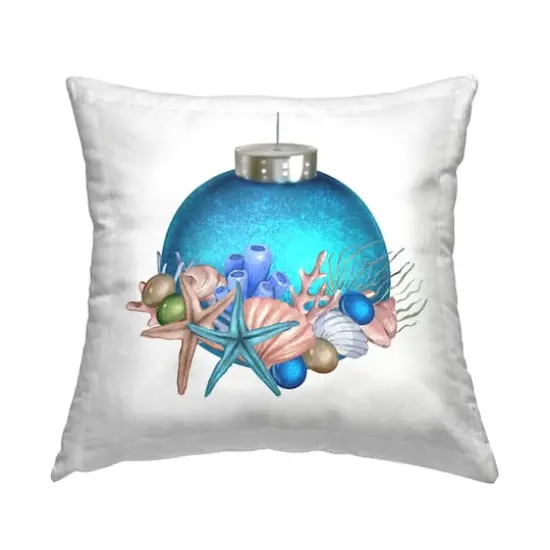 Stupell Industries Glitzy Sea Life Ornament Throw Pillow {1}