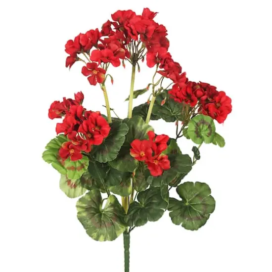 20" Artificial Red Geranium Bush, 4ct. {1}