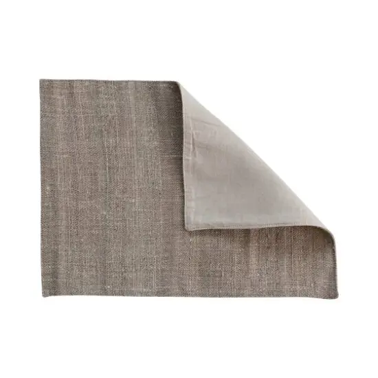 Hello Honey&reg; 19" Natural Woven Hemp Fiber & Cotton Rectangle Placemat {4}