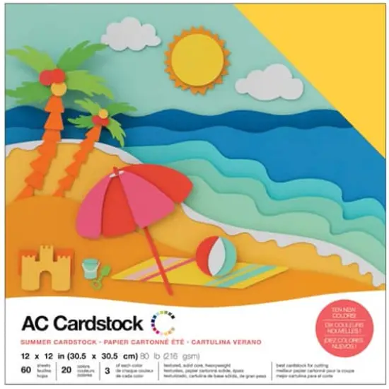 American Crafts&trade; Summer Variety Cardstock Pack 12" x 12" {1}