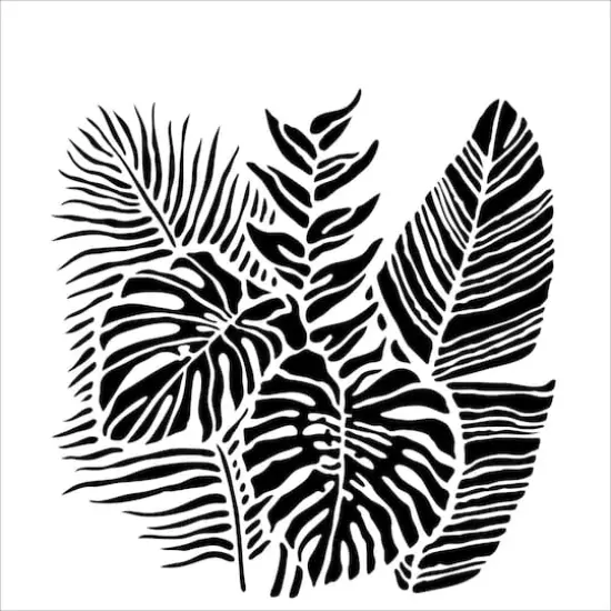 The Crafter's Workshop Tropical Fronds Stencil {1}