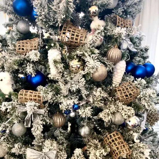 32ct Shatterproof 3.25" Matte Ball Ornaments, Blue {6}