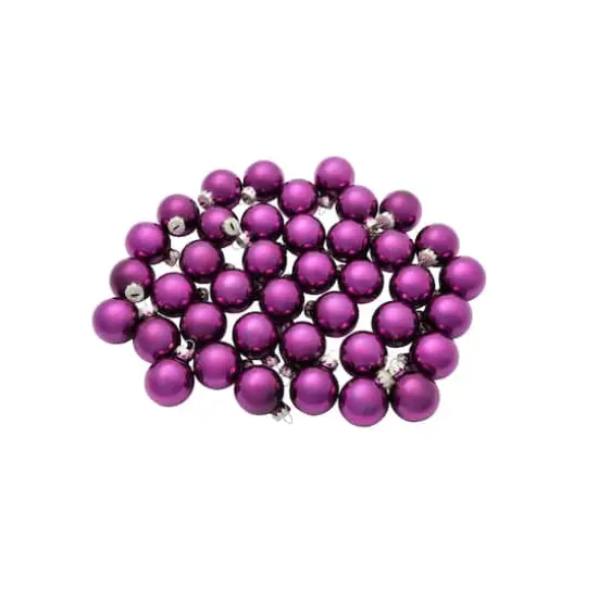 Whitehurst 40ct. 1.5" Shiny Glass Christmas Ornaments Purple Shiny {3}